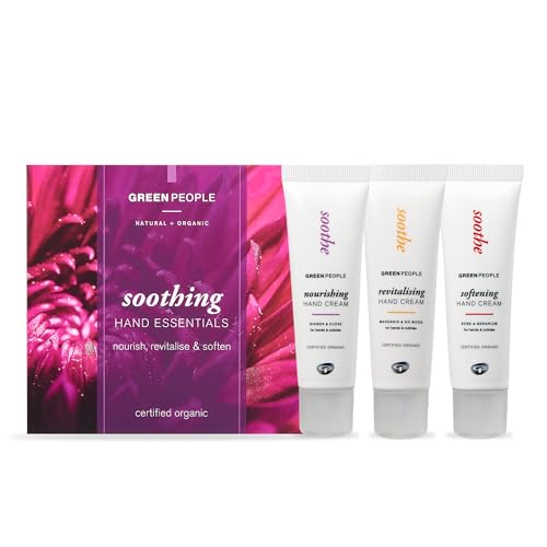 Green People Soothing Hand Essentials Set | Natural & Organic Hand Cream Gift Set for Women | Luxury Hand Cream Gift Set with Shea Butter for Dry Hands | Kind to Sensitive Skin | Cruelty Free & Vegan