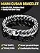 ChainsHouse Stainless Steel Cuban Mens Chain Bracelet 7.5