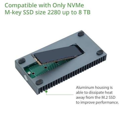 Image of Portable NVMe USB4.0 (USB-C) SSD Ultra Fast External SSD Drive Aluminum Enclosure