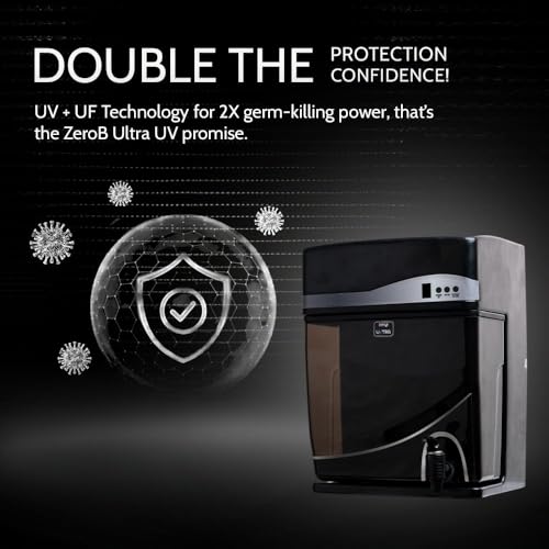 Image of ZeroB ULTRA UV Water Purifier | 4 Stage Purification with UF + UV | 6L Detachable Tank | Wall Mountable | Smart LED Indicators | Removes Bacteria, Viruses, and Impurities | Home Kitchens & Offices