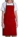 Bib Aprons-MHF Aprons-1 Piece Pack-2 Waist Pockets- New Spun Poly-commercial Restaurant Kitchen-(Red)