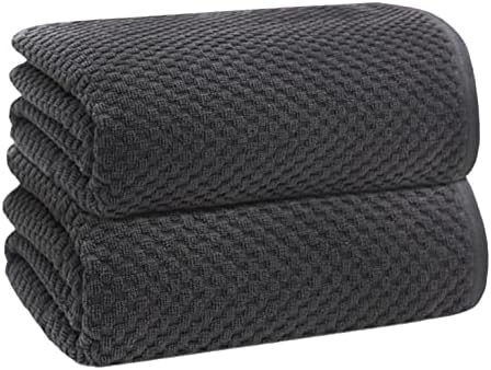 COTTON CRAFT Waffle Bath Sheets - Set of 2 Luxury Euro Spa Waffle Weave Bath Sheet Towels - 100% Ringspun Cotton Bath Sheet - Absorbent Quick Dry Bath Towel Sheet - Oversized 35 inch x 70 inch - Grey - Thumbnail 5