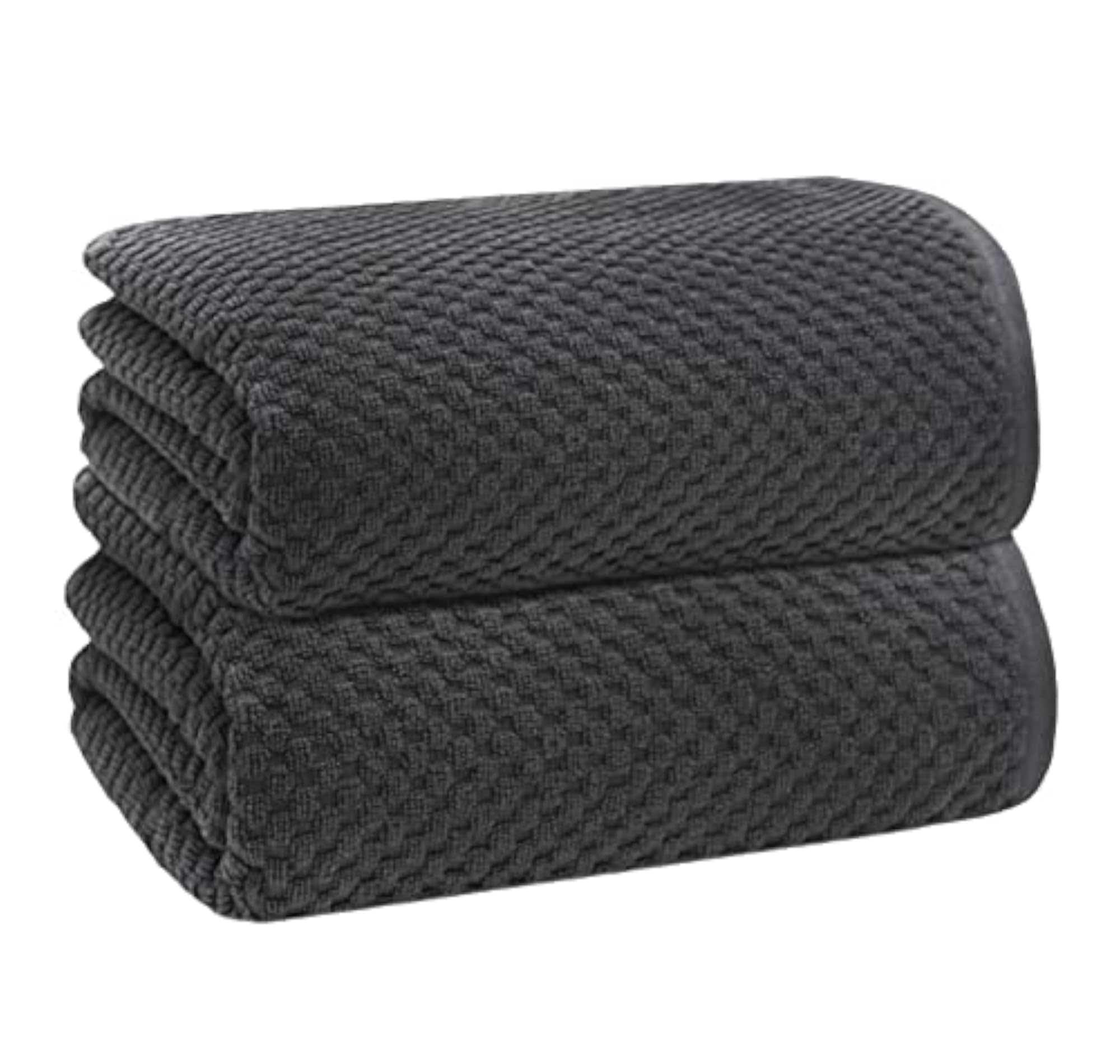 Euro Spa Waffle Weave Bath Sheets - Set of 2 Grey