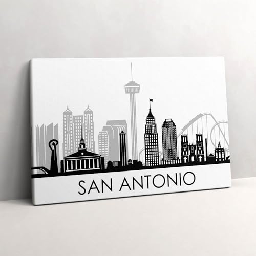 Image sur Toile San Antonio Décoration Murale Ville Texas Peinte 60x40cm