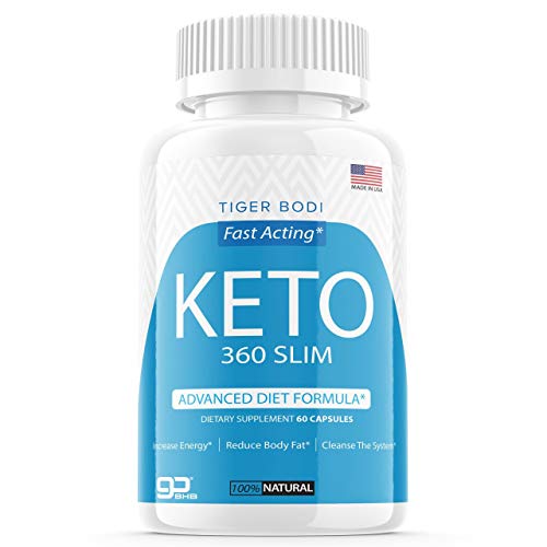Keto 360 Slim Pastillas Advanced Diet Formula Pills, Keto Slim 360 Fast Acting Pill Weight Management Diet Supplement for Energy - Exogenous Ketones for Rapid Ketosis (60 Capsules)