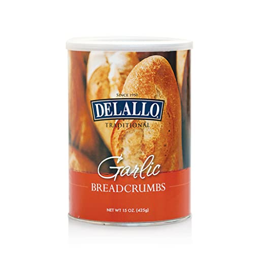 DeLallo Garlic Bread Crumbs, 15oz Container, 12-Pack