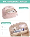 Sac de pompe à sein portable, sac de pompage avec diviseur réglable.Sac de pompe compatible avec les pompes Momcozy, Medela et Eufy, doublage rembourré, poignée puffe, pour le travail, le voyage et l'utilisation familiale