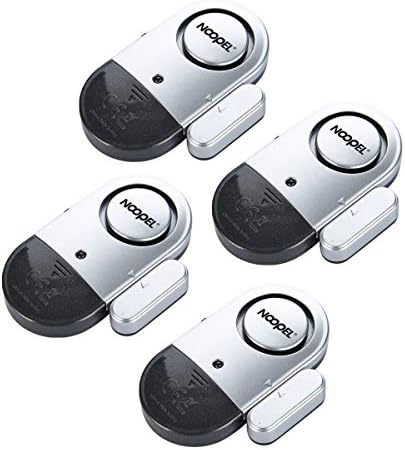 Window Door Alarms 4 Pack Noopel Pool Alarms for Doors Magnetic Entry Sensor Burglar Alert 120DB Loud for Home Security Kids Safety