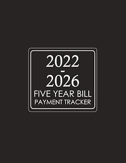 2022-2026 Five Year Bill Payment Tracker: 5 Years Monthly Bill Payment Tracker for 60 Months January 2022 to December 2026 Monthly Calendar Overview Checklist with Federal Holidays