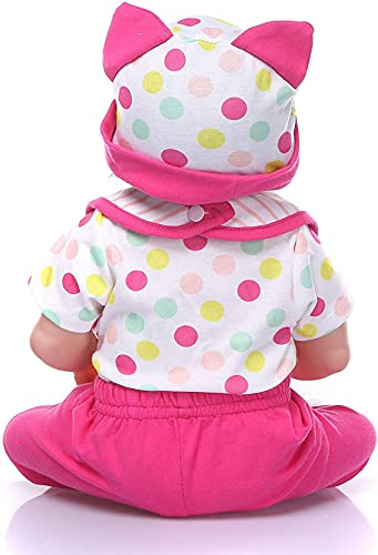 MWKL Echt aussehende Neugeborenes Baby Puppe 19 Zoll 48 cm Ganzkörper Weiches Silikon Vinyl Reborn Baby Mädchen Puppe… – Bild 8