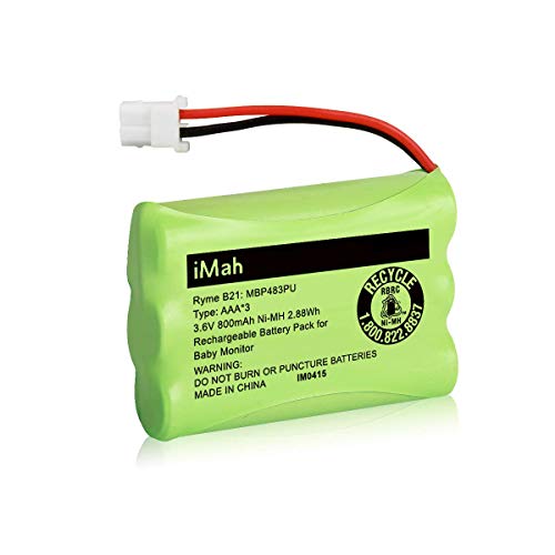Imah Ryme B21 Battery Compatible With Motorola Baby Monitor Mbp33Xl (Only Fits Mbp33S Mbp36 Mbp36S Newer 800Mah Version) Mbp481 Mbp482 Mbp483 (Don't Fit Mbp33 Mbp33S Mbp36 Mbp36S Older 900Mah Version) #TOP3