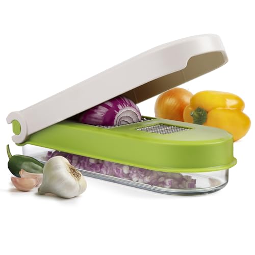 PrepWorks Vegetable Chop & Mince – Multi-Use Manual Chopper for Quick Dicing, Chopping, and...