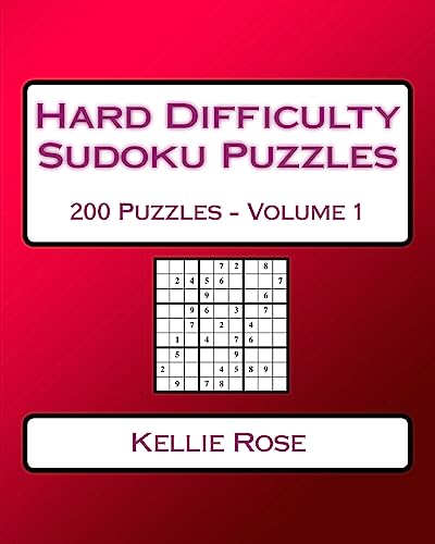 Hard Difficulty Sudoku Puzzles Volume 1: Hard Sudoku Puzzles For Advanced Players