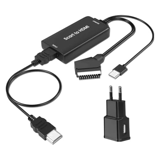 AMANKA Scart auf HDMI Kable Konverter, Adapter und Scart Kabel Full HD 1080P Video Audio Wandler für HDTV STB VHS Xbox PS3 Sky DVD Blu-ray usw