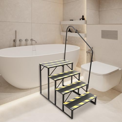 Escalera de 4 pasos con barandales para piscina y hogar miniatura 3