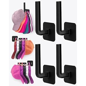 Hat Rack for Hat Storage (4-Pack), Multi-Purpose H...