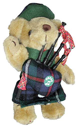 I LUV LTD Figura Musical Oso de Peluche Regalo Escocés para Mackenzie Tartan Clan, Hecho en Escocia