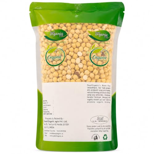 Image of Pearl Organic Fresh Organic Bhuna Chana Without Skin | Roasted Desi Chickpeas | Whole Roasted Chana Ready to Eat | Healthy High Protein Snack | Organic Roasted | Crunchy Gluten-Free Snack (1.5 Kg)