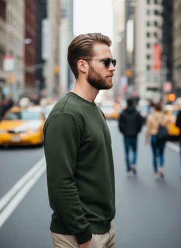 Image of Mack Jonney Men Regular Fit Fleece ||Black||Round Neck Solid||Sweatshirt-JM3911