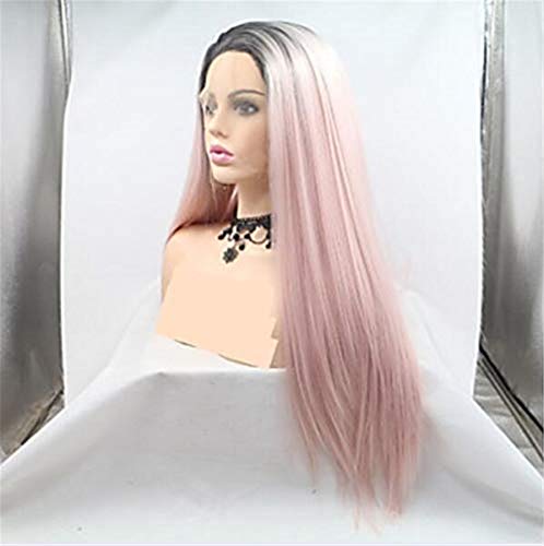 Perruque avant de lacet cheveux raides solution volume plat sans effort - 3