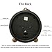 JUSTUP Golden Table Clock, Retro Vintage Non-Ticking Table Desk Alarm Clock Battery Operated Silent Quartz Movement HD Glass for Bedroom Living Room Indoor Decoration Kids (Arabic)
