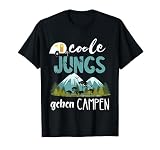 Coole Jungs Gehen Campen Campingplatz Wohnwagen Camper T-Shirt