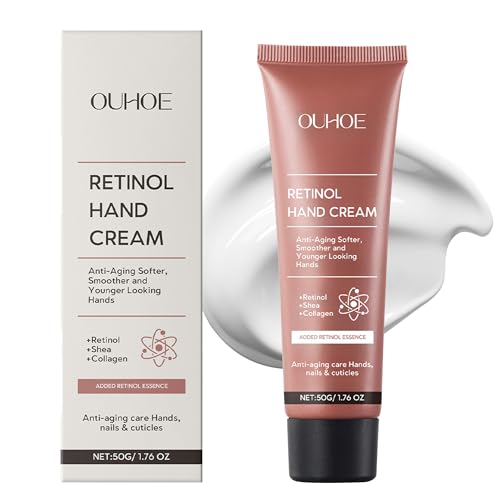 VRAIKO OUHOE Retinol Anti-Aging Hand Cream, Mineral Hand Moisturizer with Retinol, Shea Butter and...
