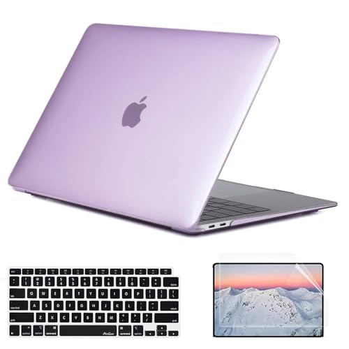 Coque MacBook Pro 16 A2141 mauve avec protection clavier écran et pochette