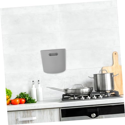 Caneca de basura compacta para colgar gris Garneck miniatura 6