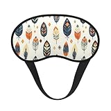 Large gamme d'utilisations : ce masque de sommeil polyvalent à imprimé de feuilles de plumes peut également servir de masque de sommeil pour les femmes, de masque pour les yeux pour les voyages ou de masque de sommeil pour homme. Il est idéal pour la méditation, le travail posté, le yoga ou le camping. Connu sous le nom d'anti-faz para dormir, ce masque de sommeil occultant offre un confort dans tous les environnements, que ce soit à la maison ou en déplacement