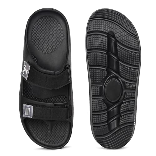 Image of YOHO Wilo Double Strap Sliders for Men | Cushioned & Lightweight | Adjustable Strap | Comfortable Monsoon Footwear & Rainy Sandals