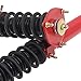 ANGLEWIDE Adjustable Height Coilovers Struts Front And Rear Fit for 2003-2006 for Infiniti G35 /2003-2009 for Nissan 350Z Coil Spring Over Shock (Set of 4) - Red