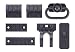 Monstrum Tactical Keymod Picatinny Rail Section Value Pack (Rail Section + Accessory Pack (Black))