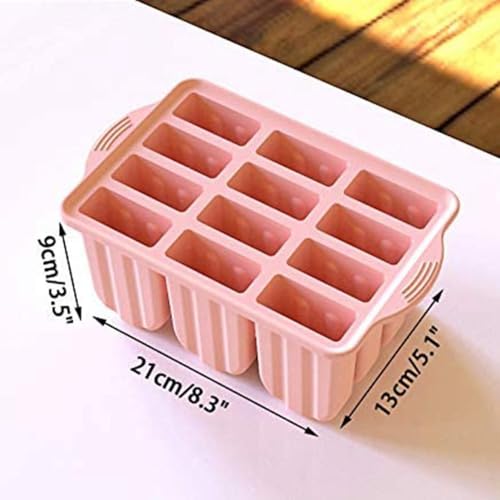 Molde para helado reutilizable de silicona con 12 cavidades miniatura 2