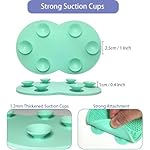 2 Pcs Makeup Brush Cleaning Mat, Silicone Makeup Brush Cleaner with Back Suction Cups(Green and Pink) - Image 2