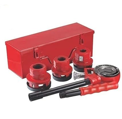 GIZMO Ratchet Type Pipe Wrench Threading Die Set Heavy Duty in Metal Box with Chasers 1/2