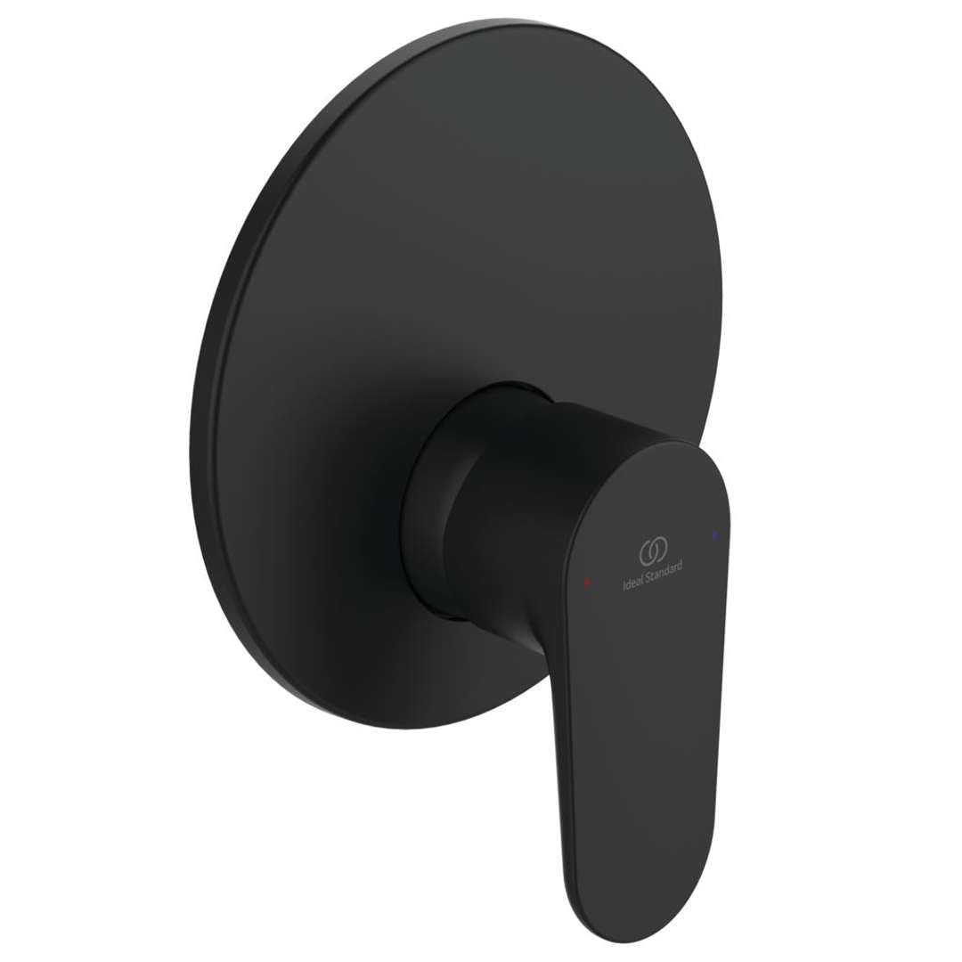 Ideal Standard - Cerafine O, Miscelatore monocomando per doccia ad incasso, Una via, Parti esterne, Nero seta