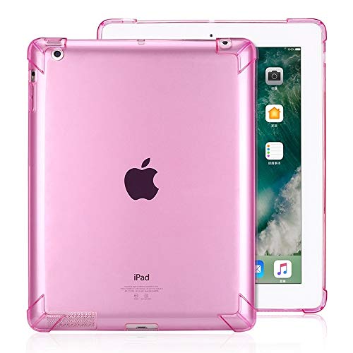 KMLPJP iPad 4/3/2�p������TPU�t�����p�ϏՌ��ی�P�[�X�i�u���b�N�j �^�u���b�g�P�[�X (�F : Red)