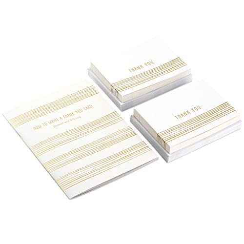 Hallmark Thank You Cards Kit, 40 Notes and What to Write in a Thank You Book (Stationery Set for Weddings, Baby Showers, Holidays, Birthdays)