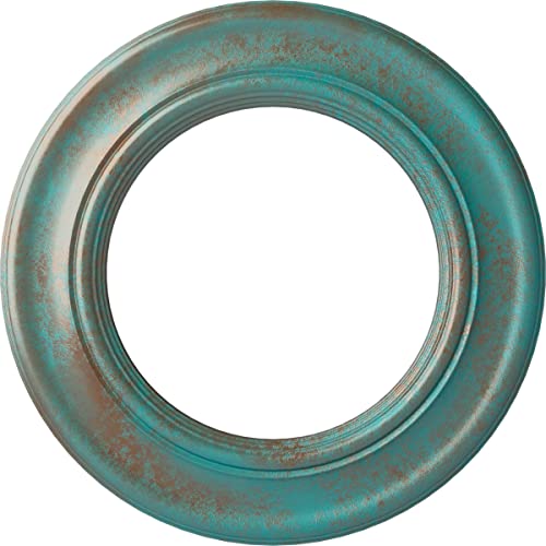 Ekena Millwork CM20HOCGS Holmdel Ceiling Medallion, 20 7/8 OD x 12 7/8 ID x 1" P, Copper Green Patina