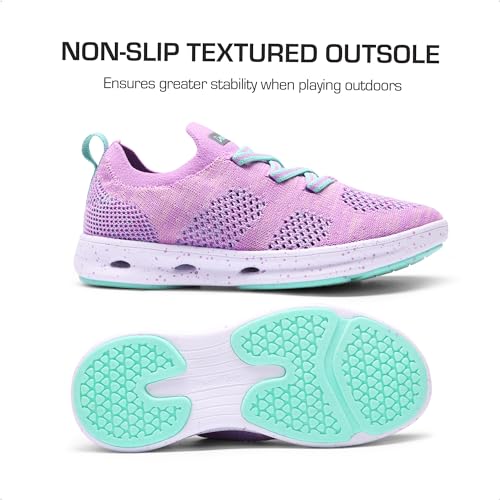 DREAM PAIRS Boys Girls Sneakers Kids Slip-on Quick Dry Lightweight Aqua Water Shoes,Size 13 Little Kid,Purple/Green,SDFS2317K - image 4