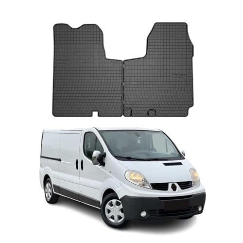 Tapis de Sol Compatible avec Renault Trafic 2001-2014 Noir Caoutchouc