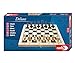Produktbild noris 606108014 Deluxe Schach, der beliebte Spieleklassiker aus Holz mit großen Holzfiguren, auch für unterwegs geeignet, ab 6 Jahren, Braun,beige