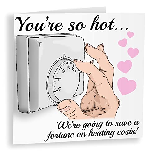 NotNiceThings - Heating Costs Card - Funny Valentine's Day Card for Him, Her - Funny Anniversary Cards, Unique and One-of-a-kind, Perfect for Boyfriend, Husband, Girlfriend