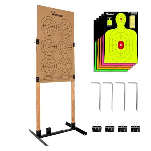 Highwild Adjustable Target Stand Base for Paper Shooting Targets Cardboard Silhouette - H Shape - USPSA/IPSC - IDPA Practice - Upgraded Version (1 Pack)