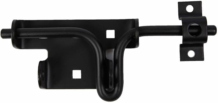 GatePro 6020023 6" Steel Slide Bolt Gate Latch - Black Finish
