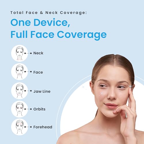 LiftLab Escultor de pele – Massageador facial e pescoço com luz LED 3 em 1 – rejuvenescimento, relax