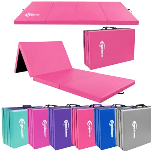 eyepower Tapis de Gymnastique Pliable Épais - Tapis de Gym 180x60x5 cm pour Gymnastique Artistique Enfant & Maison - Matelas de Sol Amortissant pour Sécurité