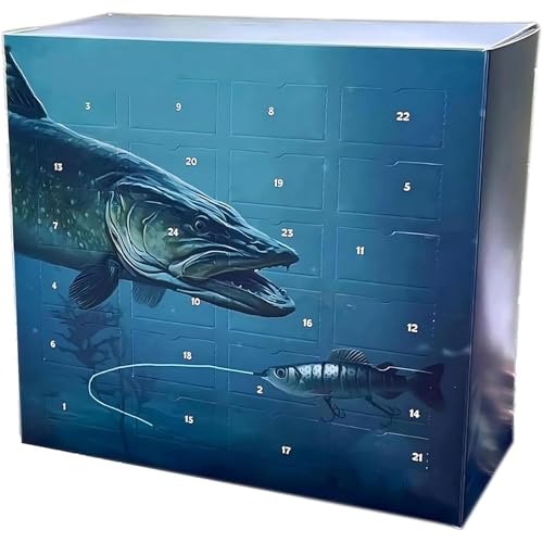 Calendrier de l'avent leurres de pêche cadeau noël grand-père et papa