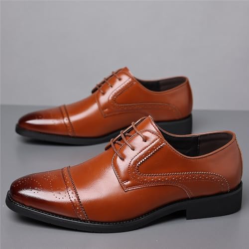 Men's Slip On Leather Driving Shoes Casual Business Comfortable Office Dress Work Footwear2